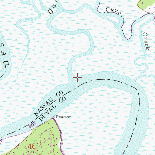 Topographic Map of Gardner Creek, FL