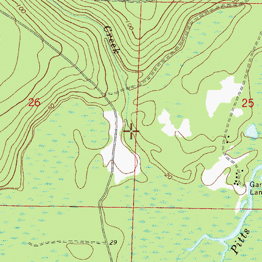 Topographic Map of Garnier Creek, FL