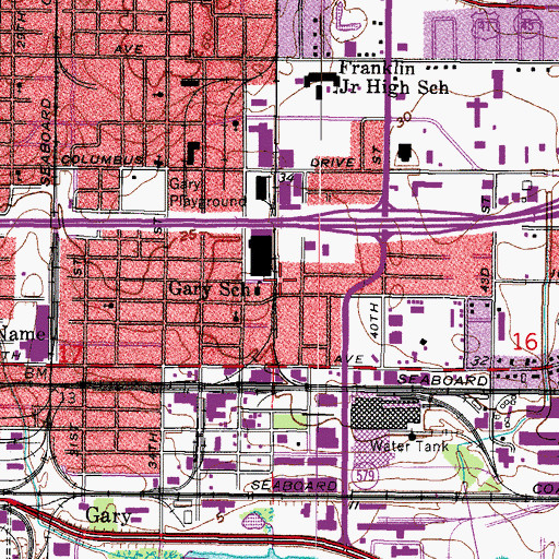 Topographic Map of Gary School, FL