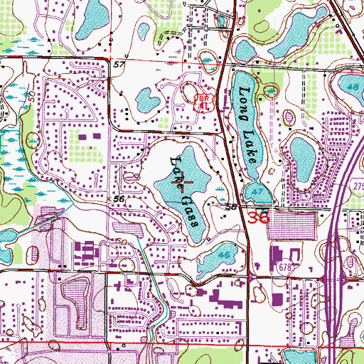 Topographic Map of Lake Gass, FL