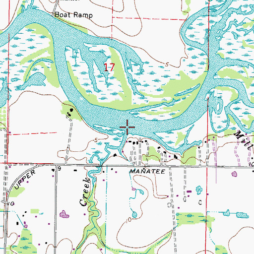 Topographic Map of Gates Creek, FL