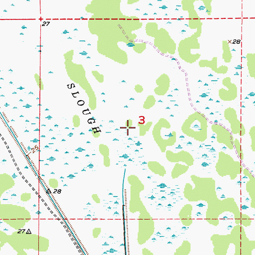 Topographic Map of Gator Slough, FL
