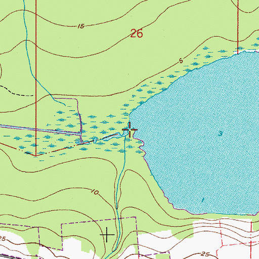 Topographic Map of Gee Creek, FL