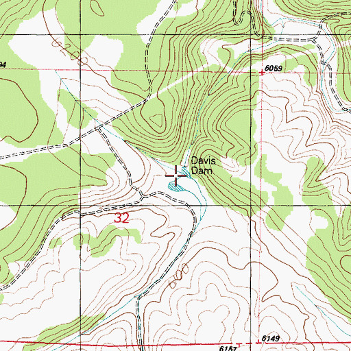 Topographic Map of Davis Dam, AZ
