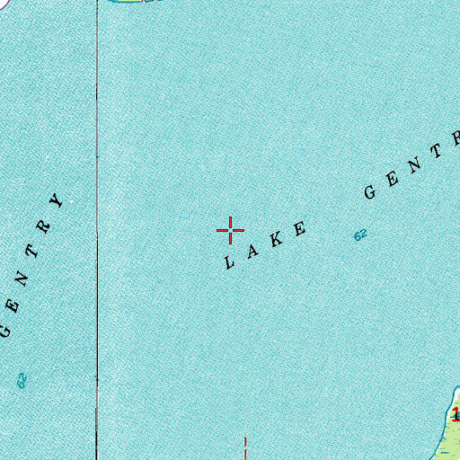Topographic Map of Lake Gentry, FL