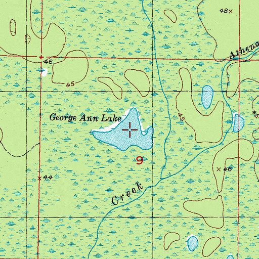 Topographic Map of George Ann Lake, FL