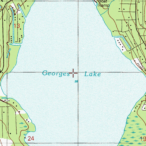 Topographic Map of Georges Lake, FL