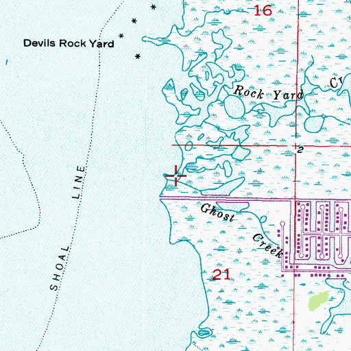 Topographic Map of Ghost Creek, FL