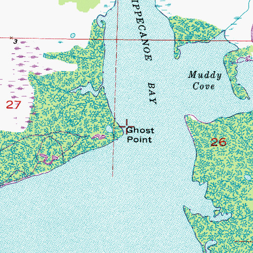 Topographic Map of Ghost Point, FL