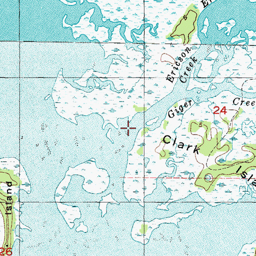Topographic Map of Giger Creek, FL