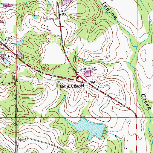 Topographic Map of Gillis Chapel, FL