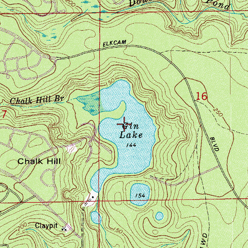 Topographic Map of Gin Lake, FL
