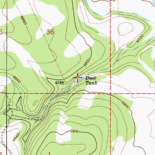 Topographic Map of Daze Tank, AZ