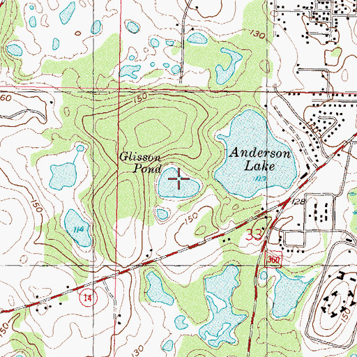 Topographic Map of Glisson Pond, FL