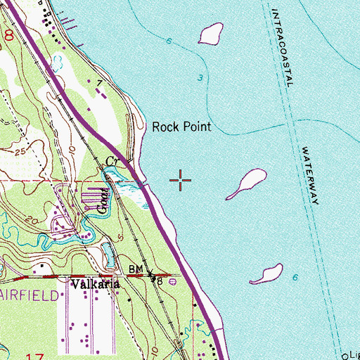 Topographic Map of Goat Creek, FL