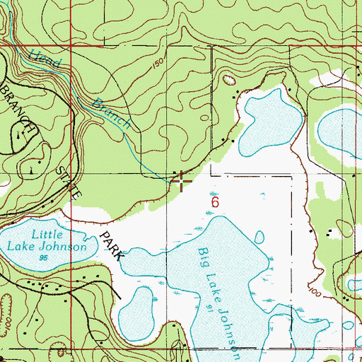 Topographic Map of Gold Head Branch, FL
