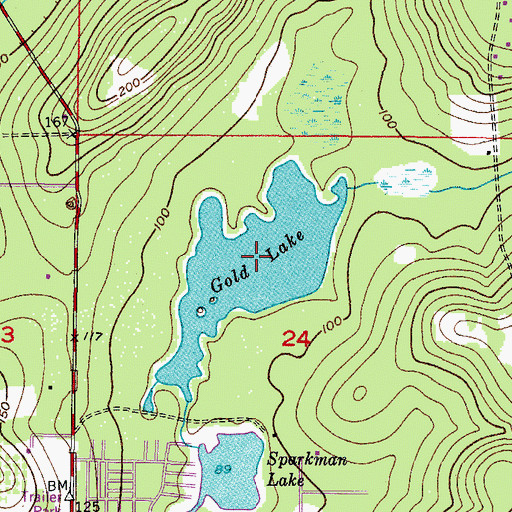 Topographic Map of Gold Lake, FL
