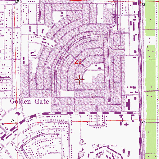 Topographic Map of Golden Gate, FL