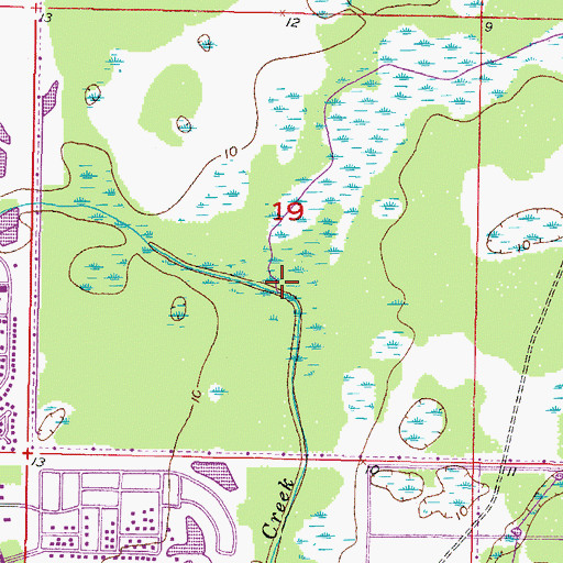 Topographic Map of Goldfish Creek, FL