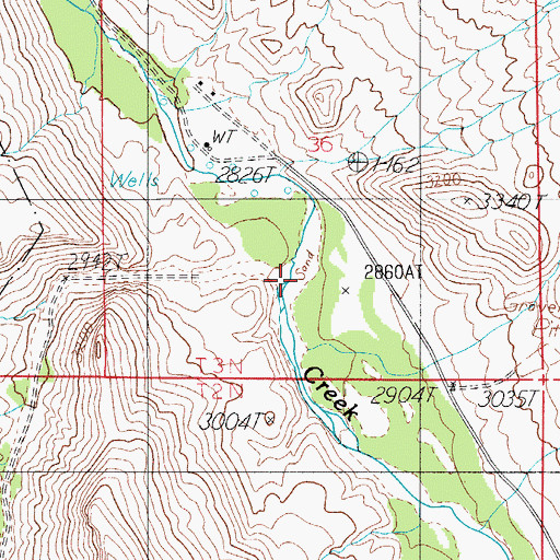 Topographic Map of DeVore Wash, AZ