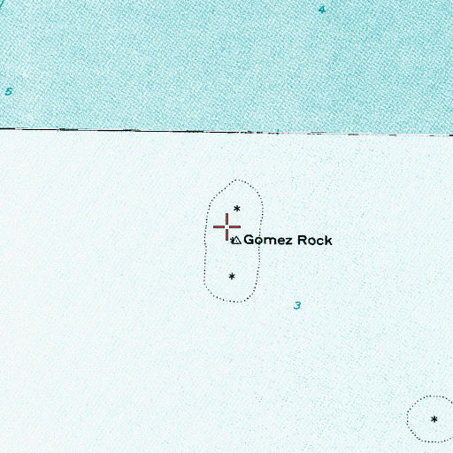 Topographic Map of Gomez Rock, FL