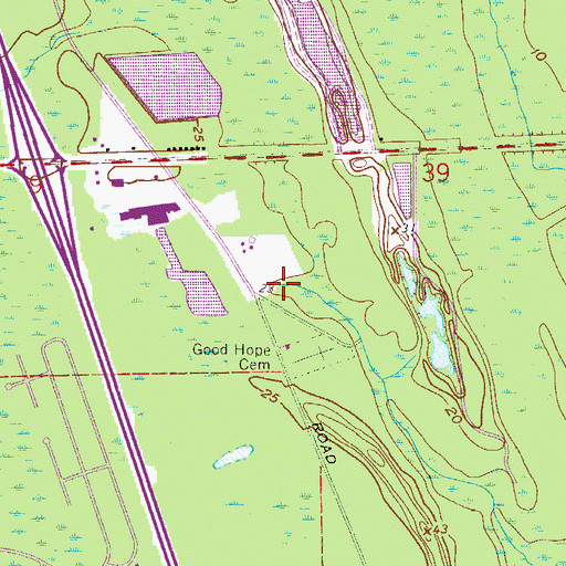 Topographic Map of Good Hope Cemetery, FL