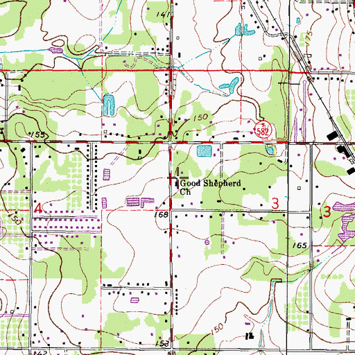 Topographic Map of Good Shepherd Church, FL