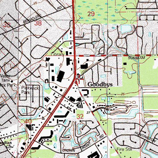 Topographic Map of Goodbys, FL