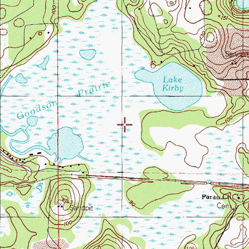 Topographic Map of Goodson Prairie, FL