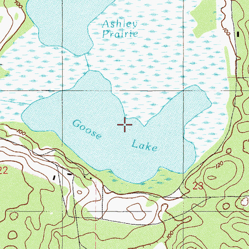 Topographic Map of Goose Lake, FL