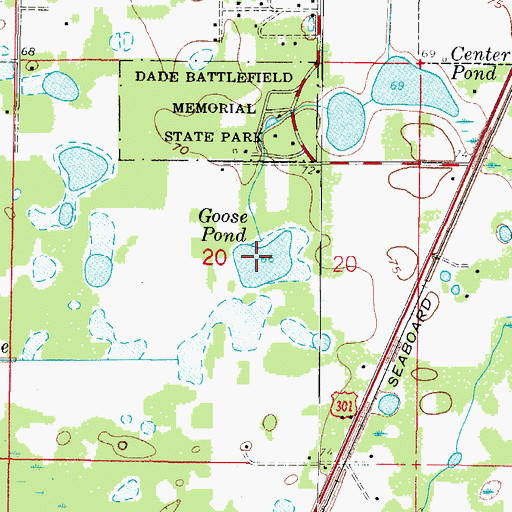 Topographic Map of Goose Pond, FL