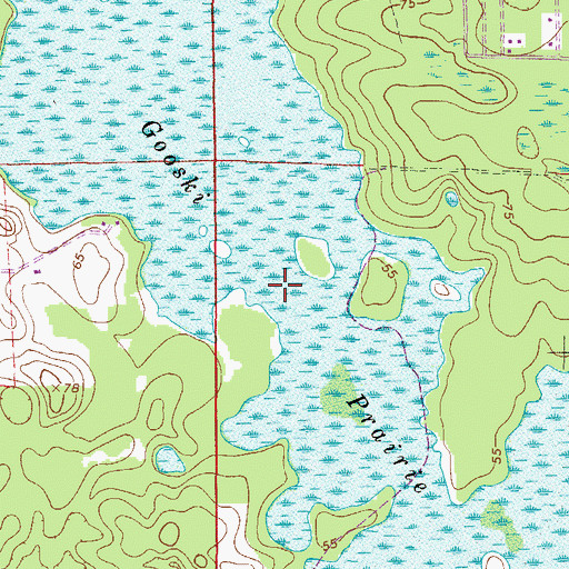 Topographic Map of Gooski Prairie, FL