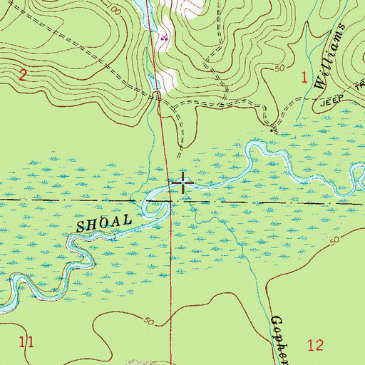 Topographic Map of Gopher Creek, FL