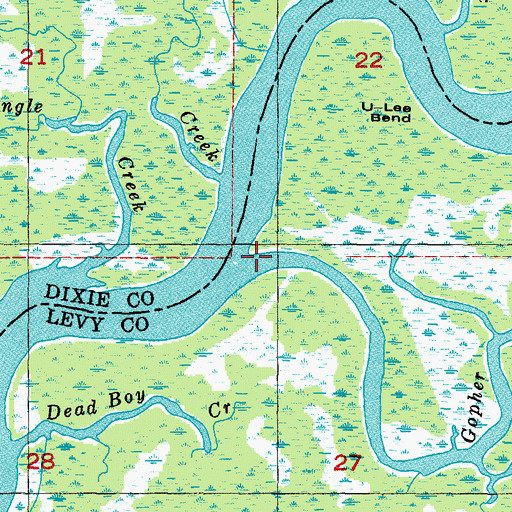 Topographic Map of Gopher River, FL