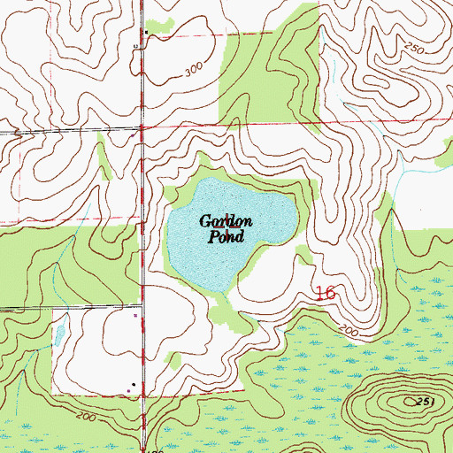 Topographic Map of Gordon Pond, FL