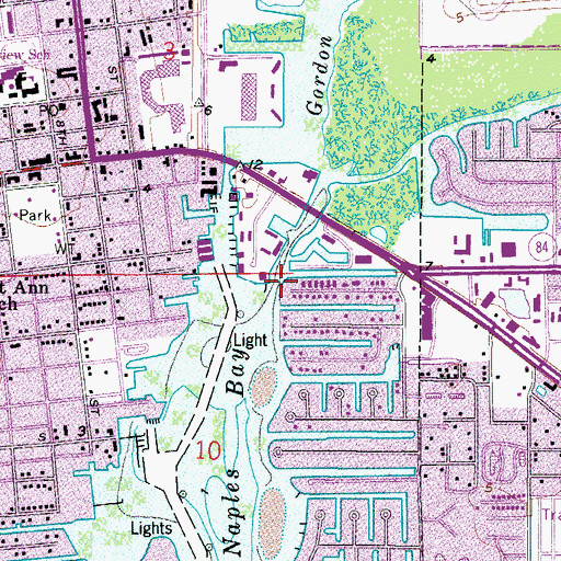 Topographic Map of Gordon River, FL