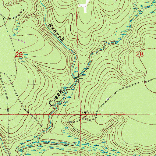 Topographic Map of Goshum Branch, FL