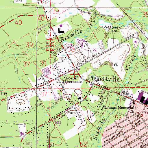 Topographic Map of Gospel Tabernacle, FL