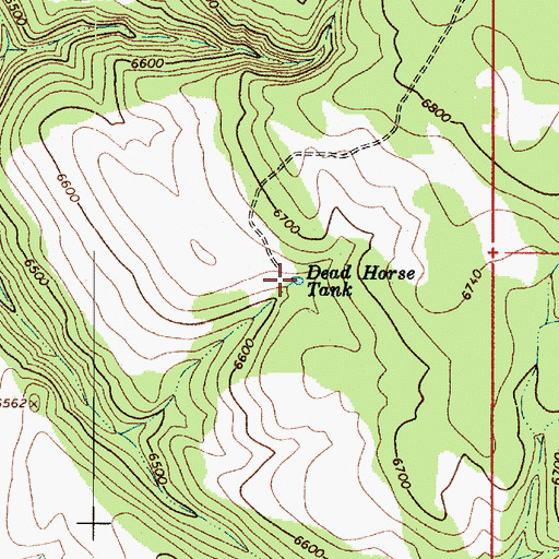 Topographic Map of Dead Horse Tank, AZ