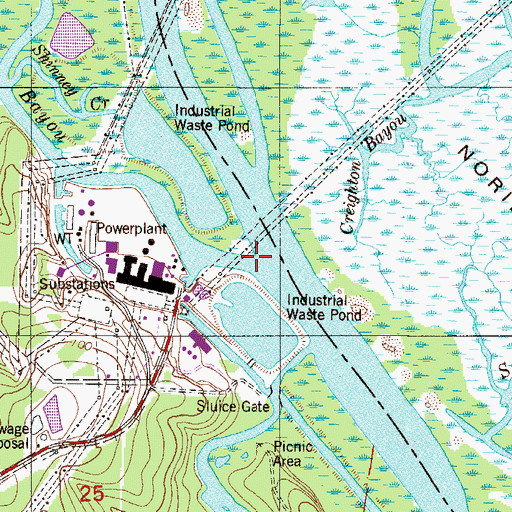 Topographic Map of Governors Bayou, FL