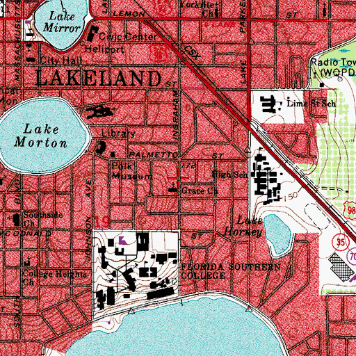 Topographic Map of Grace Church, FL