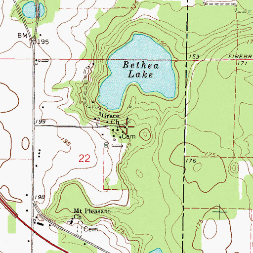 Topographic Map of Grace Church, FL
