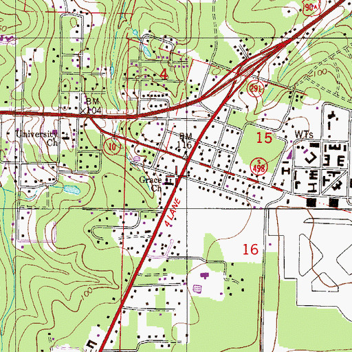Topographic Map of Grace Church, FL