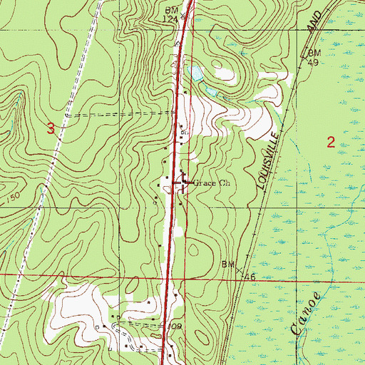Topographic Map of Grace Church, FL