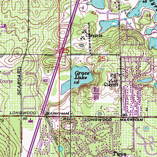 Topographic Map of Grace Lake, FL