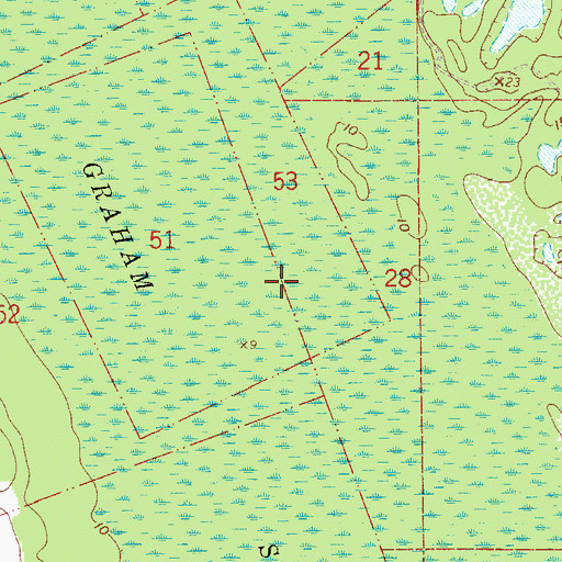 Topographic Map of Graham Swamp, FL