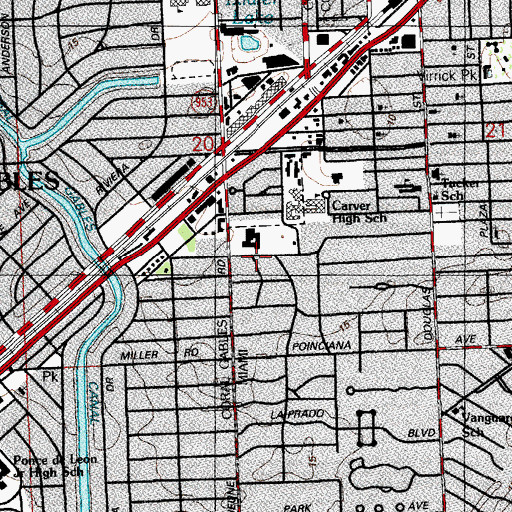 Topographic Map of Grand Avenue Park, FL