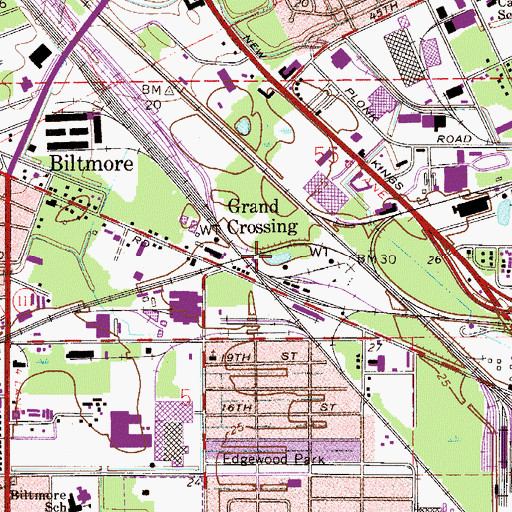 Topographic Map of Grand Crossing, FL