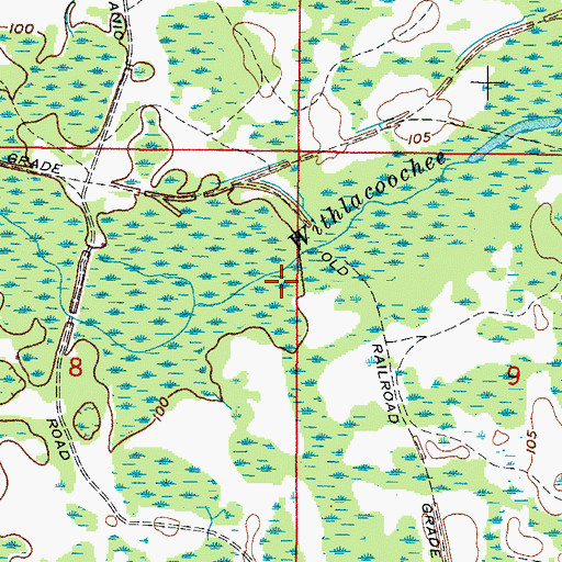 Topographic Map of Grass Creek, FL
