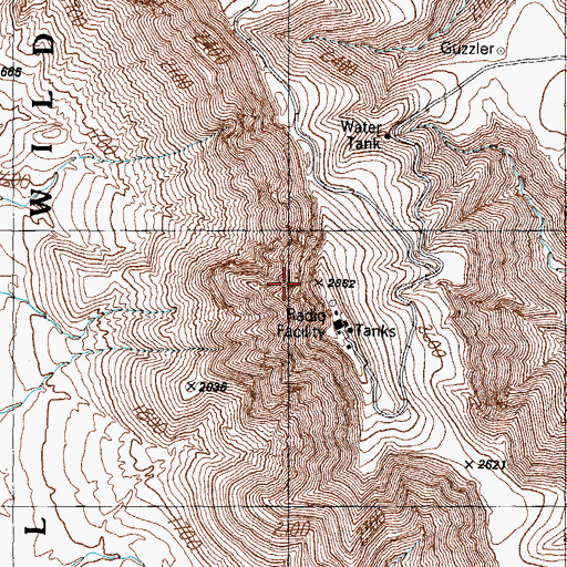 Topographic Map of Childs Mountain, AZ